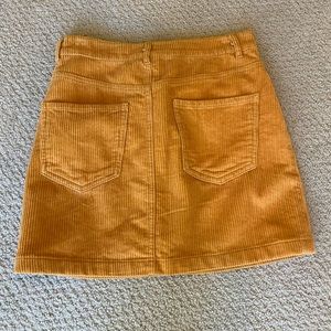 Corduroy pumpkin mini skirt